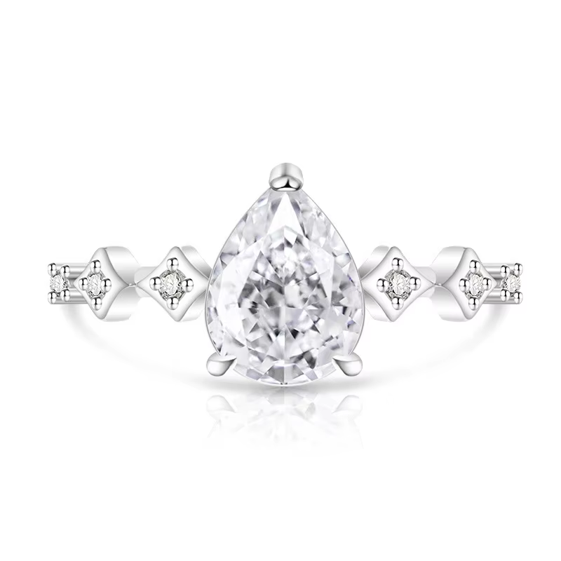 Bague en argent 925 avec pierres précieuses pour femmes, bague ajustable, bijoux élégants et tendanc