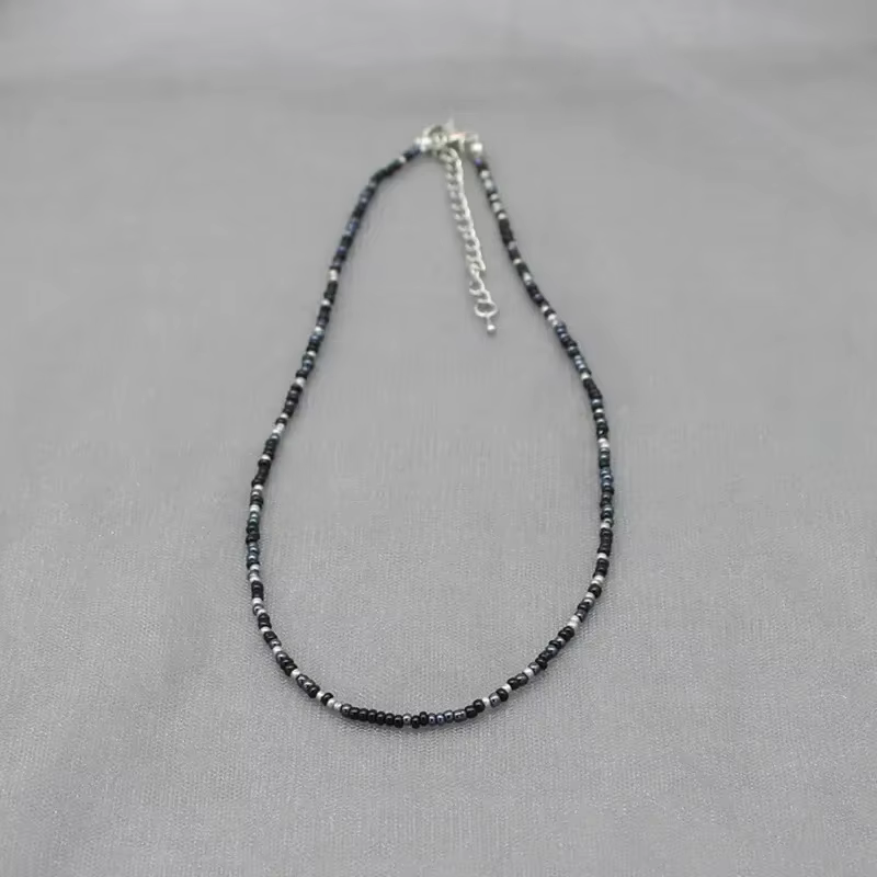 Collier ras du cou en perles de rocaille simples pour femmes, breloque colorée faite à la main, styl