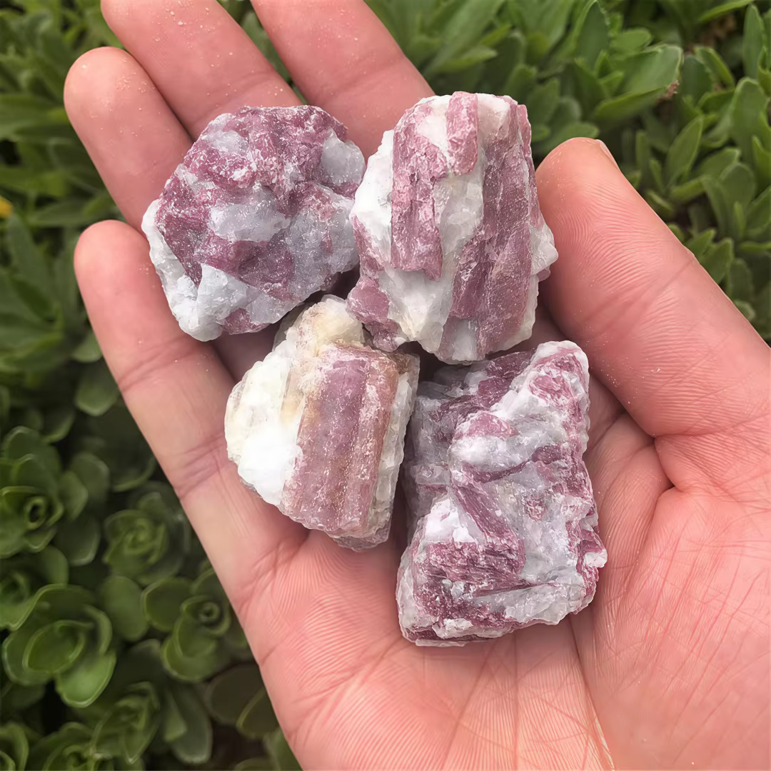 Pierre brute de tourmaline rose naturelle - Cristal pour la décoration de la maison et du bureau, ca