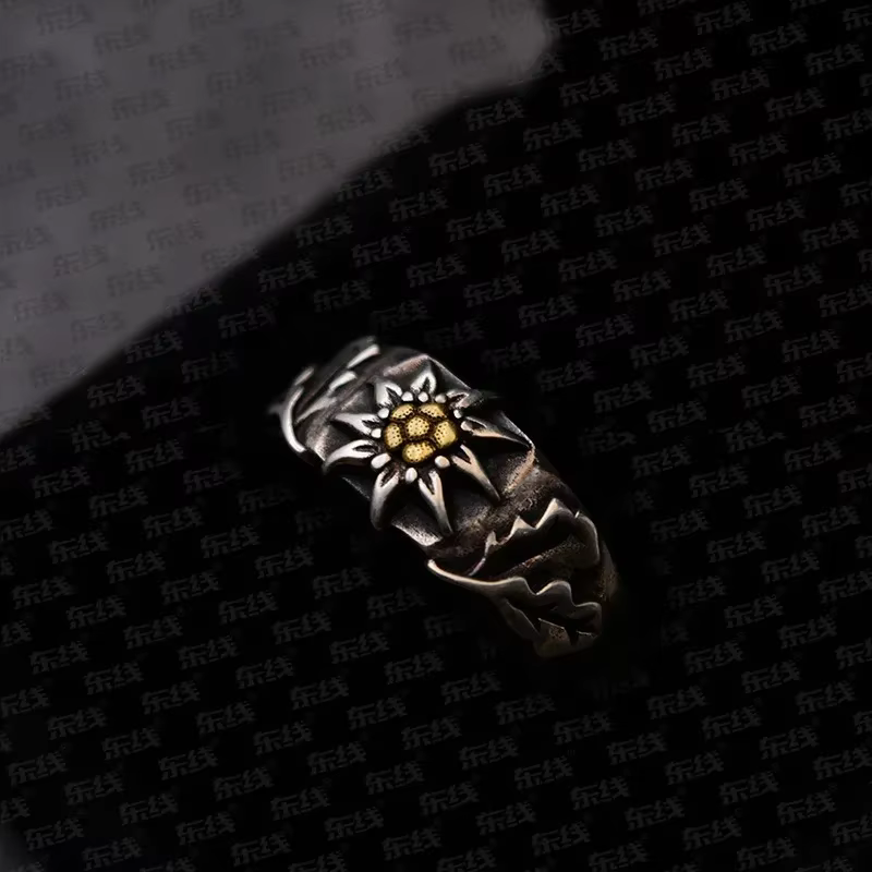 Bagues Edelweiss en argent 925 pour femmes, Style artistique Original, fleur exquise, mode légère, l