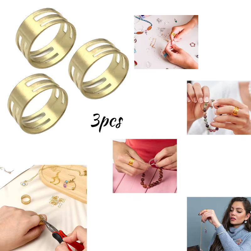 Lot de 3 outils de fabrication de bijoux DIY : anneaux ouverts, pinces à perles circulaires et outil