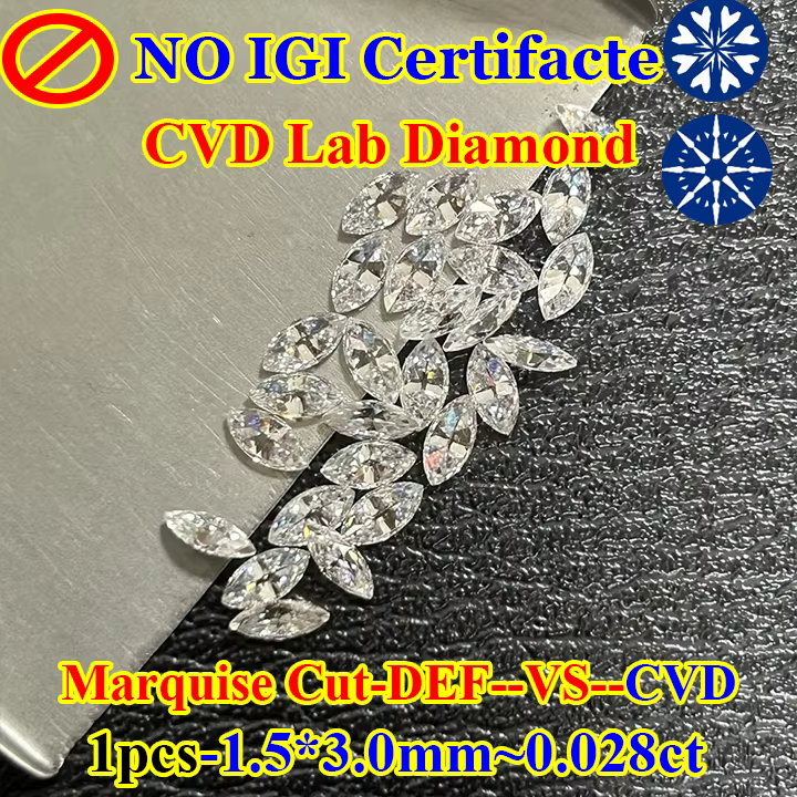 CVD laboratoire cultivé DEF VS CVD rond poire émeraude rayonnante ovale diamant pierre précieuse Sup
