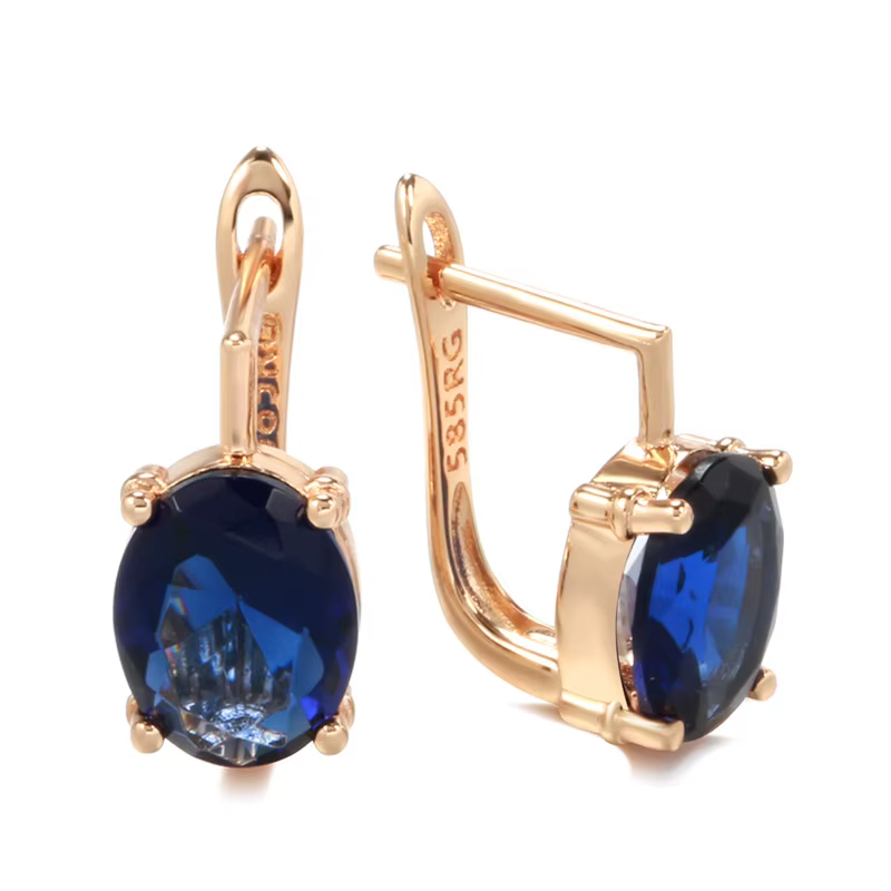 Boucle d'oreille en saphir or véritable 14 carats pour femmes, pour joindre la fête, péridot, pierre