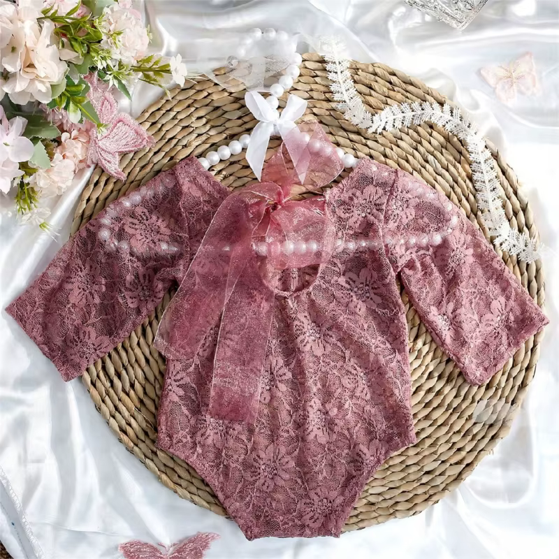 Costume photographie pour bébé, bandeau à nœud barboteuse, vêtements séance Photo pour fille