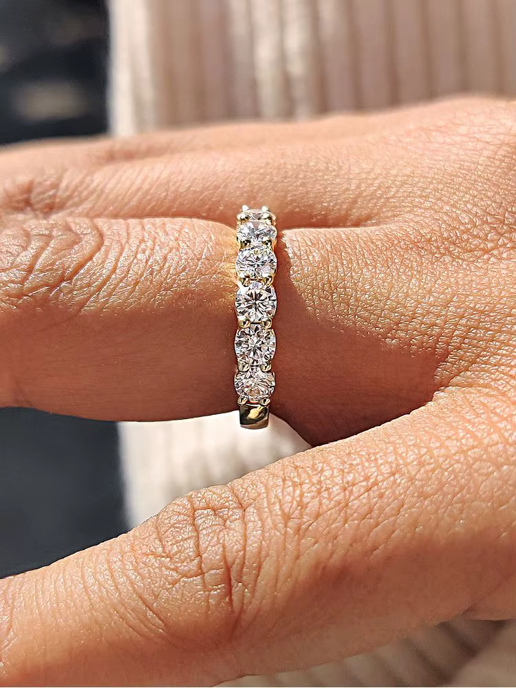Bagues rondes en argent Sterling 925 et Zircon brillant pour femmes, magnifiques bagues de fiançaill