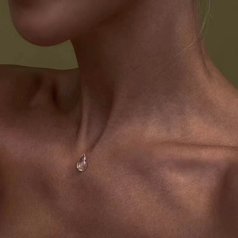 Boucles d'oreilles de pluie de rosée transparente faites à la main, bijoux pour femmes, adolescentes
