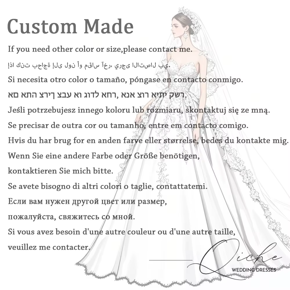 QICHE - Frais de robe de mariée sur mesure ou frais express
