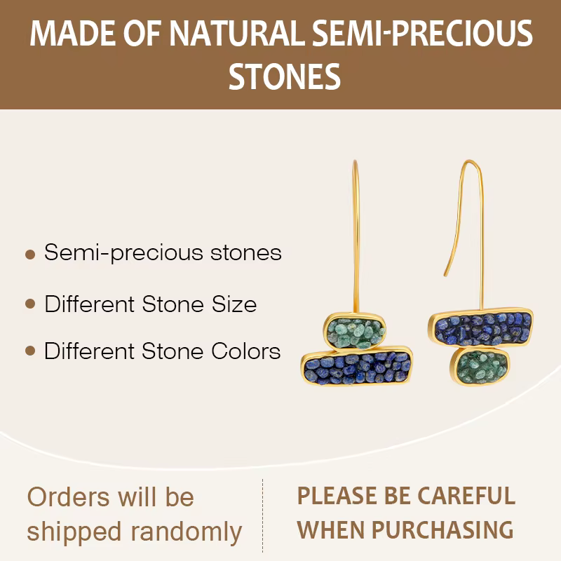 IVOG-Boucles d'Oreilles de Luxe en Pierre Semi-Pride pour Femme, Bijoux à la Mode en Laiton, Cadeau 