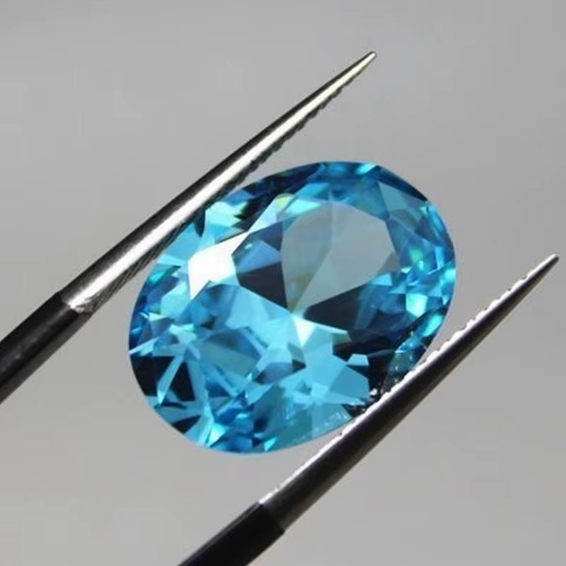 Aigue-marine naturelle non chauffée 12,50 carats 12x16mm taille ovale qualité AAAA+ pierre précieuse