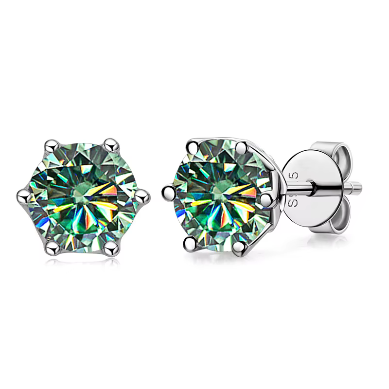JoyceJelly 1/2/4CT VVS D couleur Moissanite coupe russe 8H8A laboratoire diamant boucles d'oreilles 
