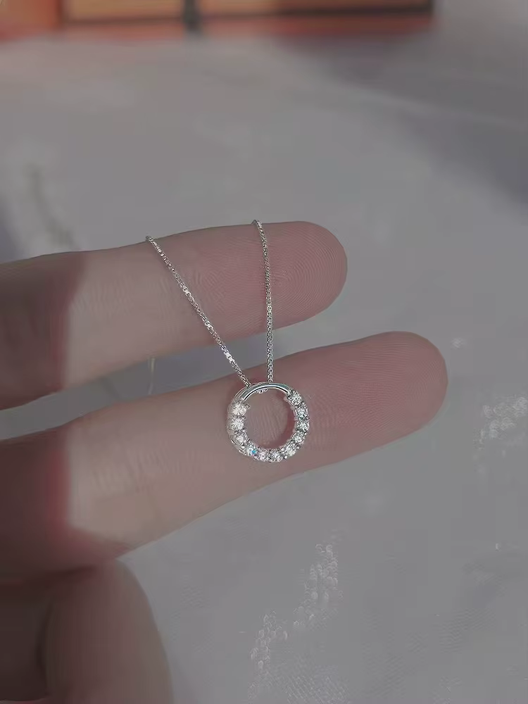 Nouveau 925 bague en argent Sterling collier Simple personnalité charme femme pendentif tour de cou 