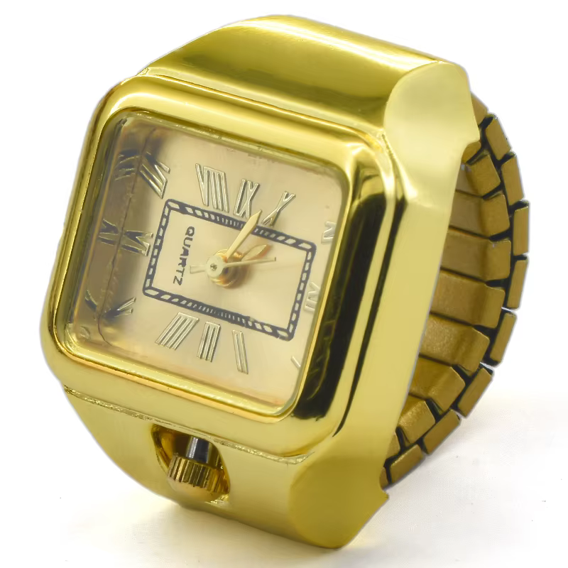 Bague montre à Quartz nouvelle vente chaude créative romaine littérale alliage coquille doigt cadran