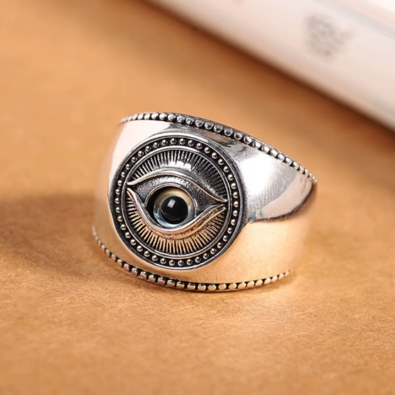 Nouvelle bague en argent sterling 925, vintage, réglable, créative, pour homme et femme, magnifique 