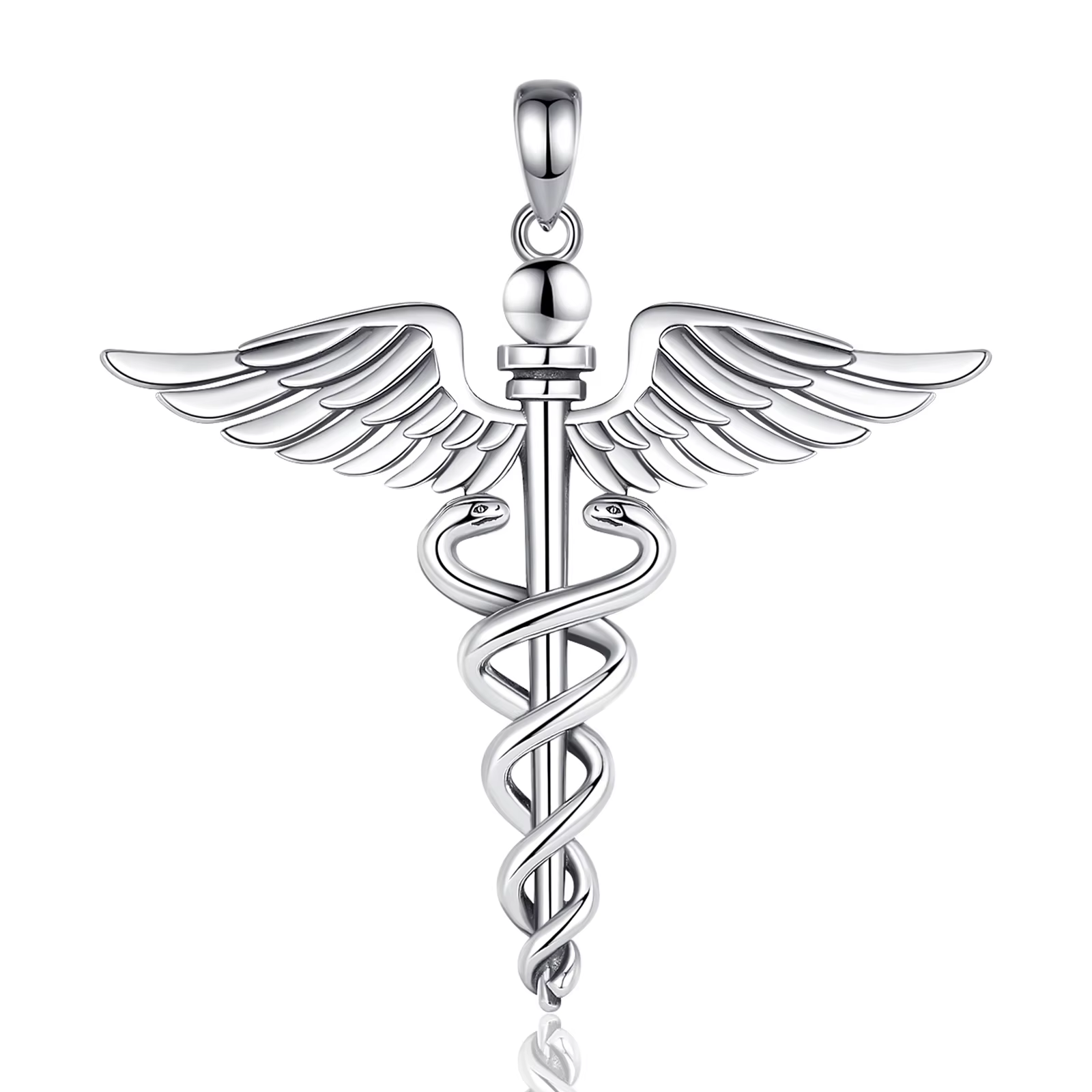 Eudora-Collier Caduc192.en Argent Sterling 925 pour Homme et Femme, Double Aile de Salle, Pendentif 