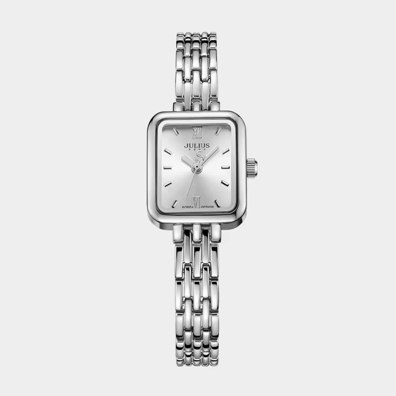 Montre Julius pour femme Bracelet en acier inoxydable pour femme Cadeau de luxe Montre Touristes-cou