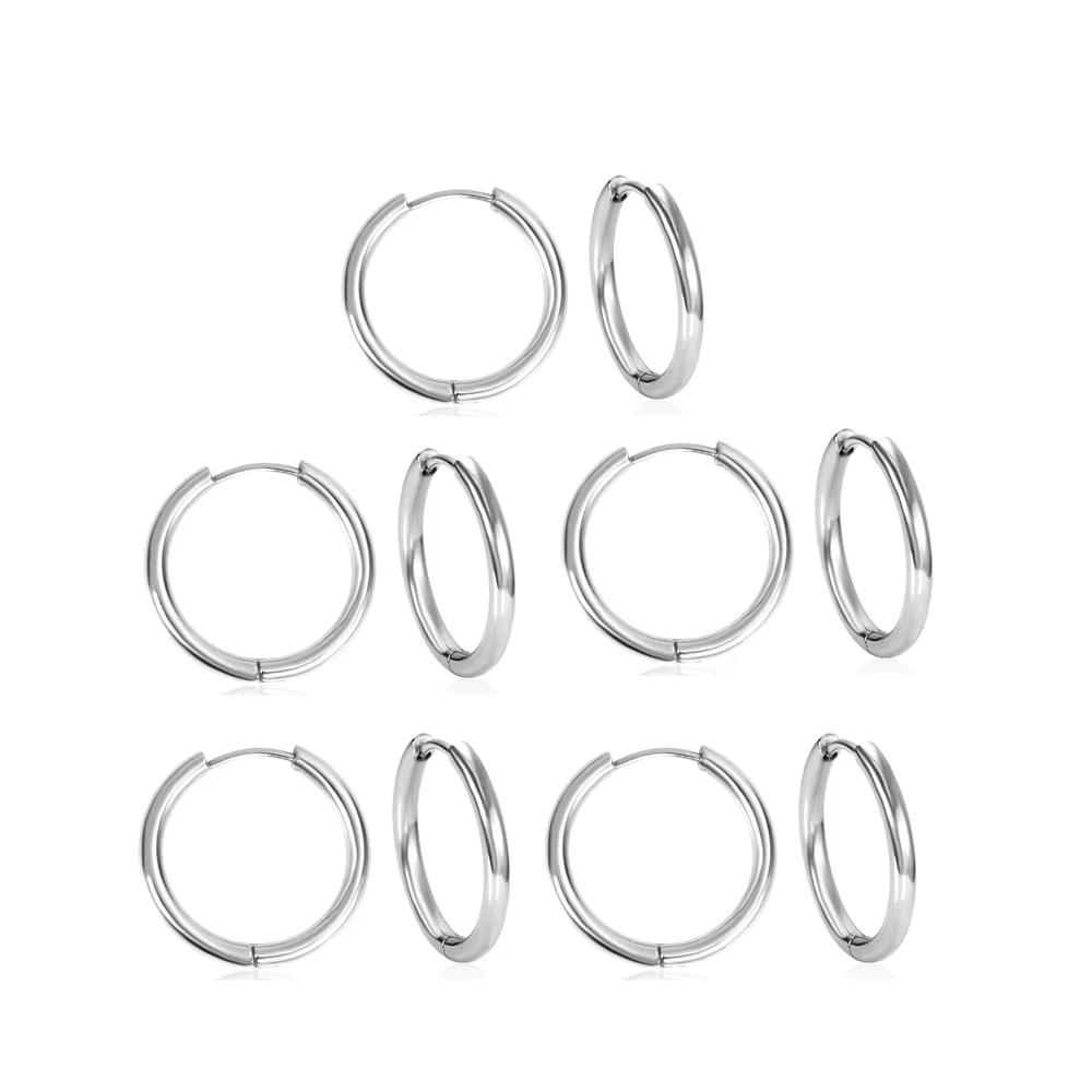 Boucles d'oreilles de luxe en acier inoxydable pour femmes et hommes, 10 pièces/lot, prix de gros, r