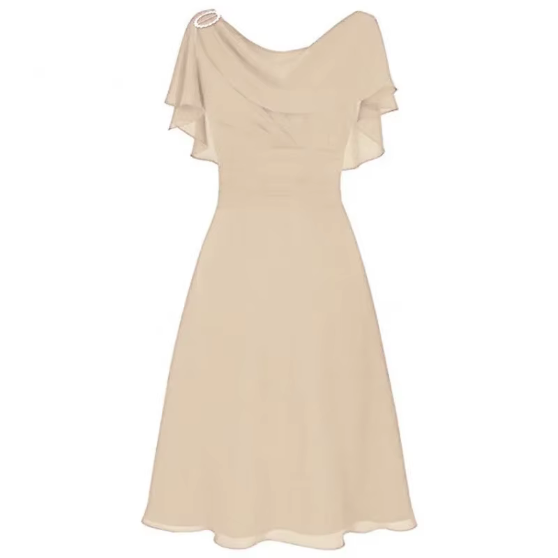 Robe en mousseline de soie de style européen pour femmes, robe de mariée sexy, robe longue, fête d'a