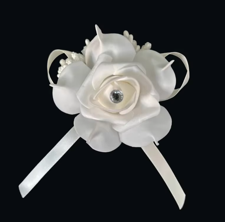 Bouquet de mariage pour mariage bleu et blanc, accessoires de Bouquet de mariée, fleur artificielle 