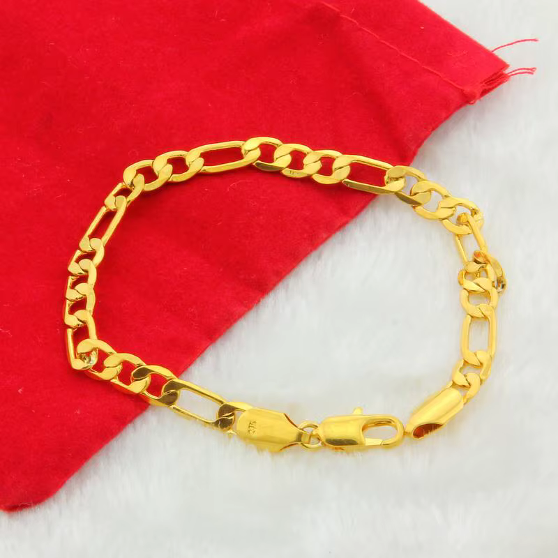 Forever Not Fade 24K or rempli bijoux Bracelets pour hommes femmes Pulseira Feminina Bizuteria Joyas