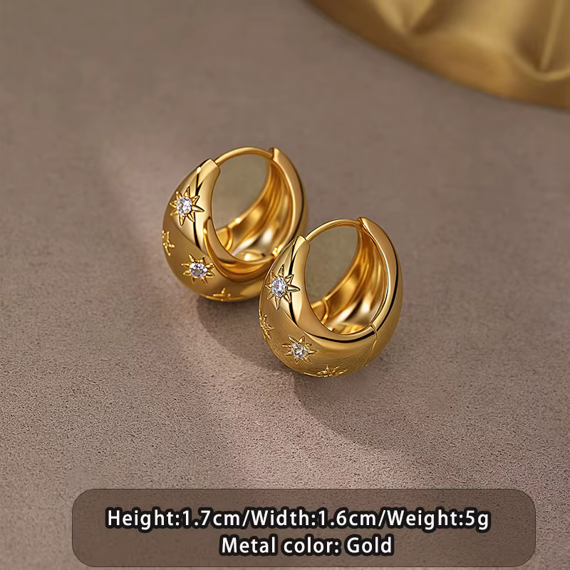 Boucles d'oreilles Mango Star en zircone en forme de larme, couleur or, pour femmes, accessoire de m