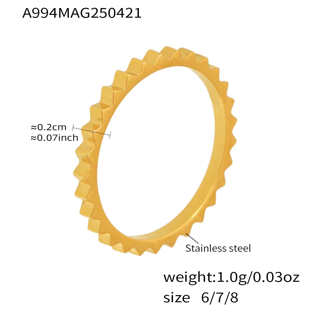 Bagues de style chic pour femmes, en acier inoxydable, plaquées or, sans rouille, bijoux cadeau