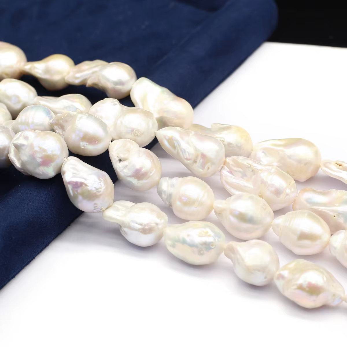 Perle d'Eau Douce Blanche Naturelle, de Forme Irrégulière Baroque, Accessoires pour Fabrication de B