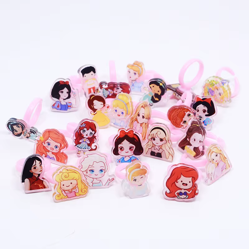 10/20 pièces MINISO dessin animé Disney série doigt bijoux princesse anneaux enfants bébé filles fêt