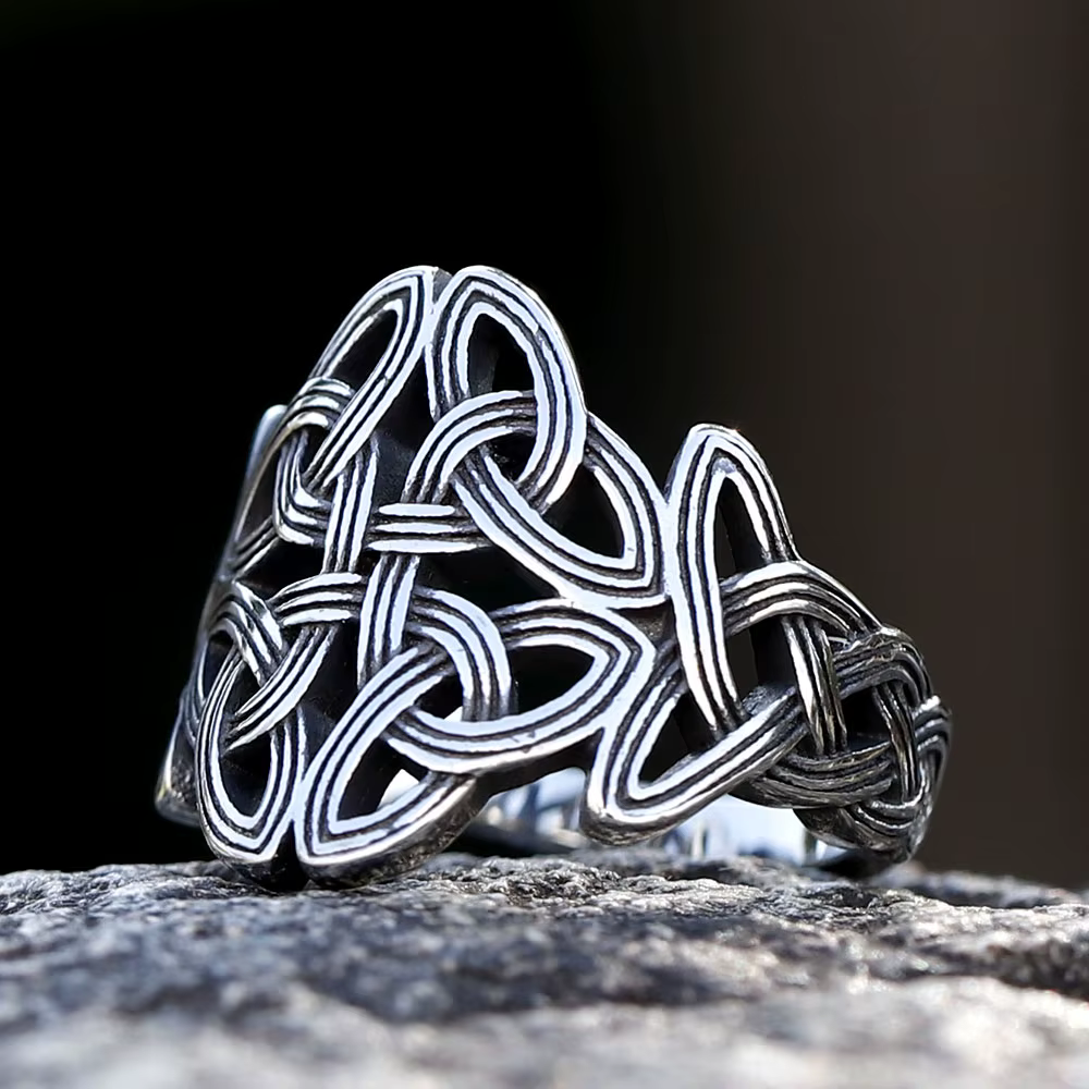 Bague Totem Vintage à nœud celtique pour hommes, nouvelle mode, mythologie nordique, guerrier Viking