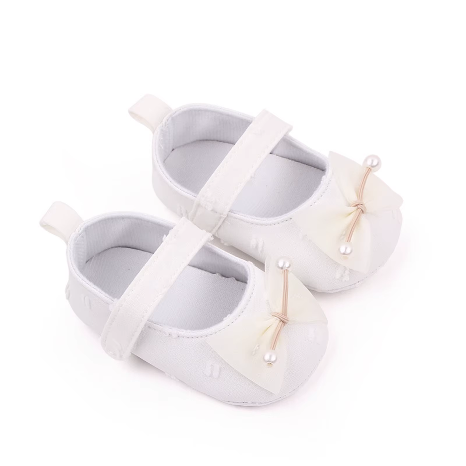 Chaussures plates à nœud papillon pour bébés filles, semelle souple, antidérapantes, robe de mariée 