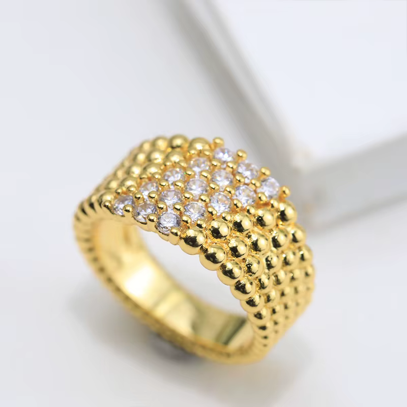 Dernière bague vintage plaquée or 18 carats – Bijoux classiques en zircone cubique pour femmes, desi