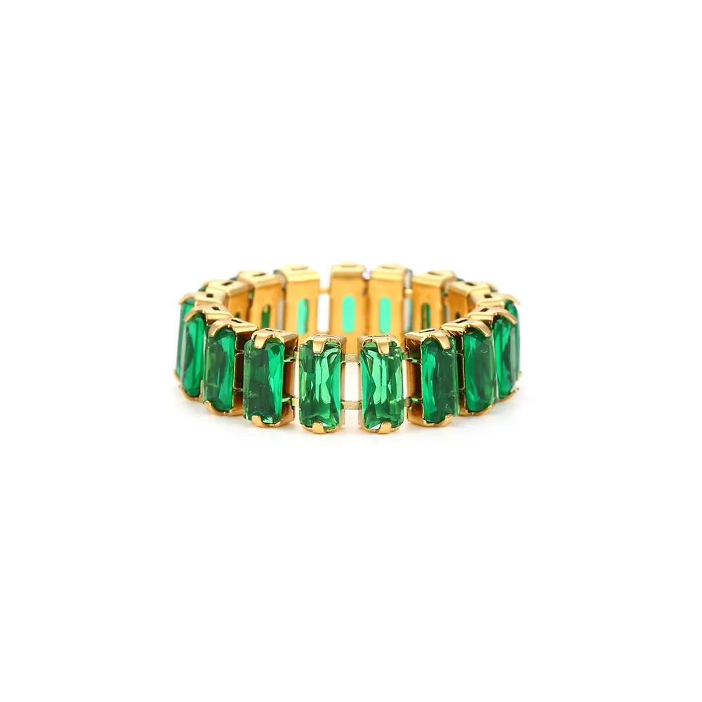 Bague Rectangulaire en Acier Inoxydable pour Femme, Bijoux de Luxe, Coloré, Étanche, Collection, Liq