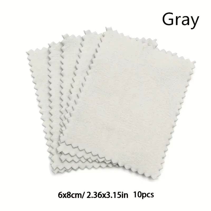 Chiffon de polissage pour bijoux en or et argent, adapté au nettoyage des bagues, colliers, bracelet