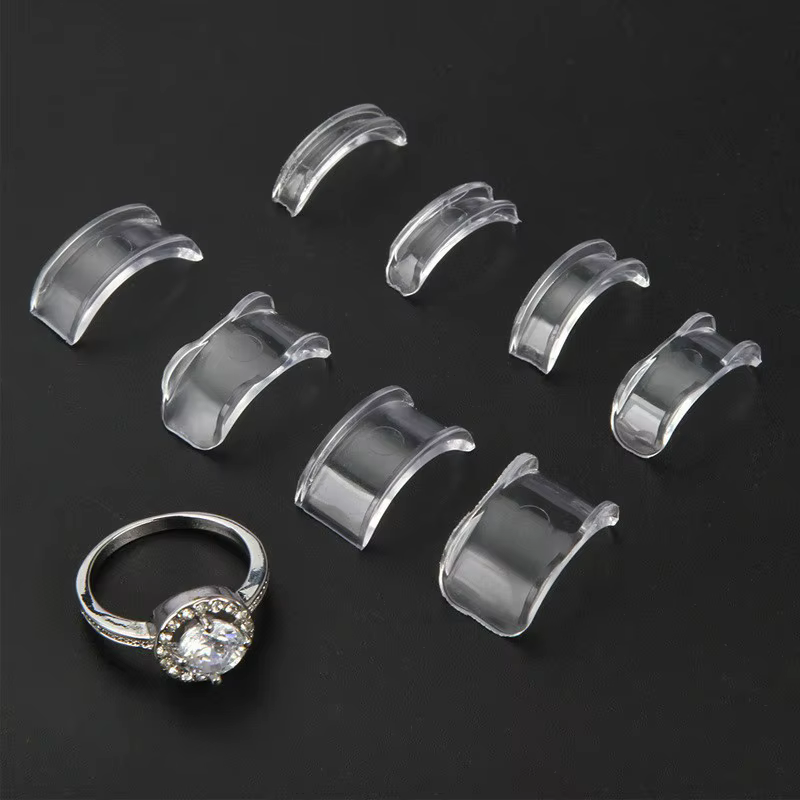 Bague intérieure transparente en Silicone, taille invisible, ajusteur, anneaux amples, résistant pou