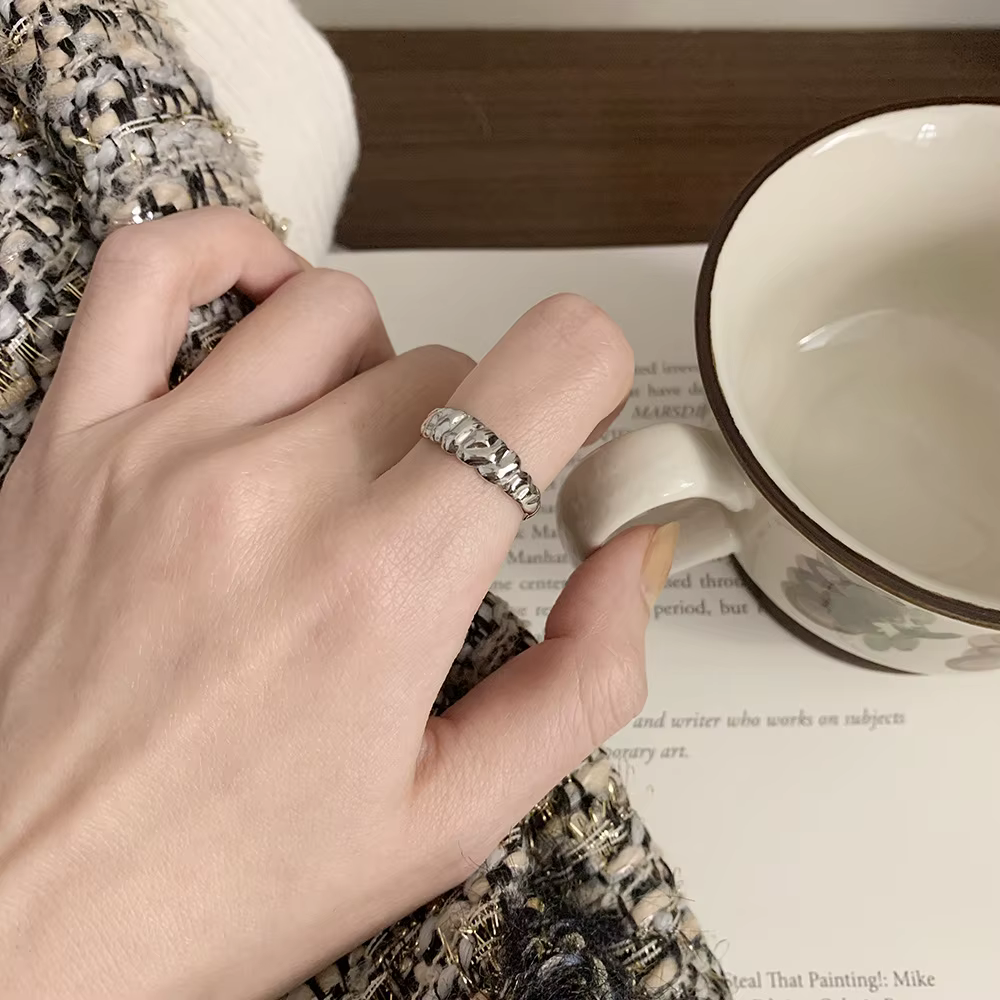 Amaiyllis-Bague ouverte rock déformable minimaliste pour femme, bijoux d'index, tempérament de niche