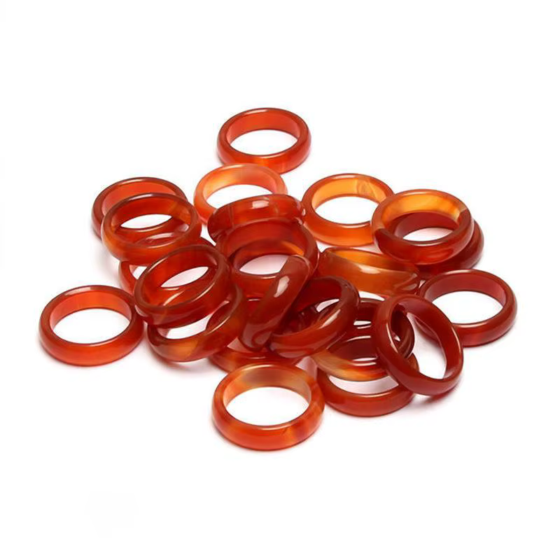 Bagues en Agate naturelle pour femmes, accessoires de bijoux fins, pierre d'agate brésilienne vérita