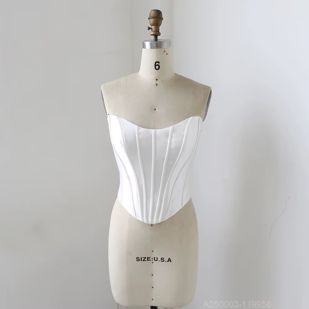 Nouveau corset Mikado avec armatures pour robe de mariée
