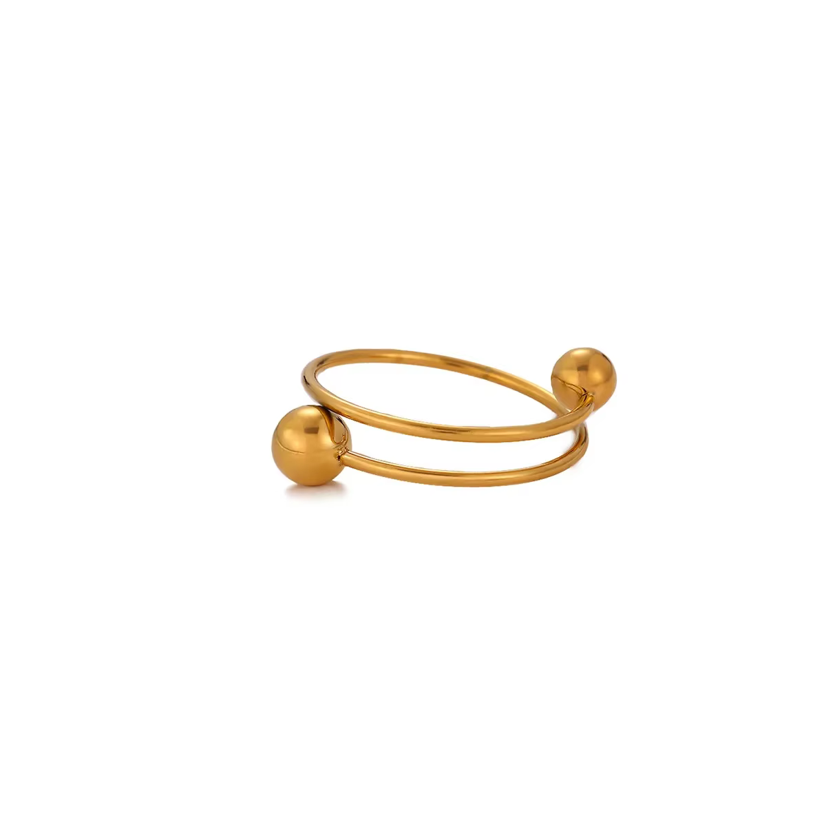Bague au design unique Punk pour femmes, style Hiphop, couleur or, en acier inoxydable, géométrie ir
