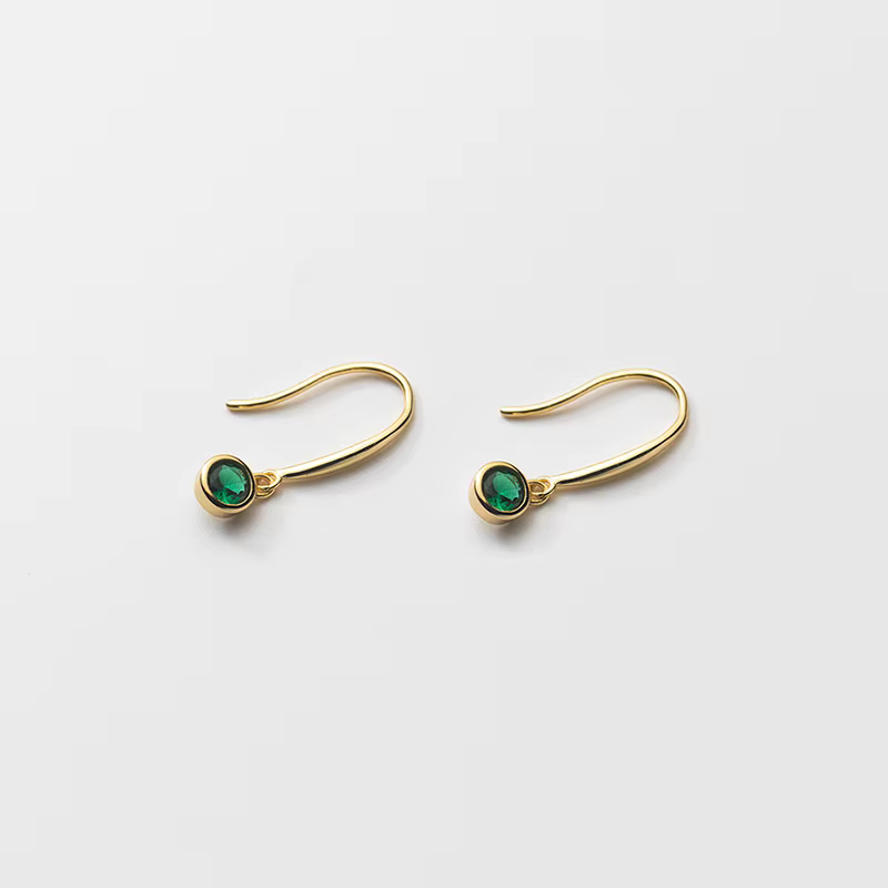 KAMIRA – boucles d'oreilles classiques de luxe en argent Sterling 925, pendentif en Zircon vert pour