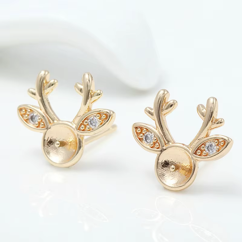 Boucles d'oreilles en laiton couleur or 14K, bijoux de haute qualité, accessoires