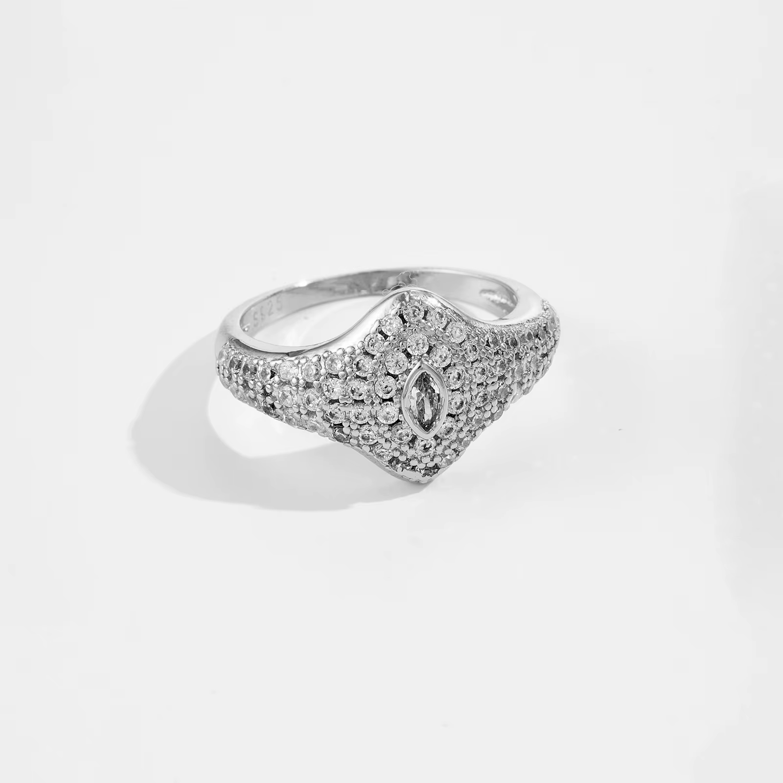 DPLAOPA – bague en argent Sterling 925 pour femmes, en forme de Marquise, ronde, en Zircon CZ, de lu