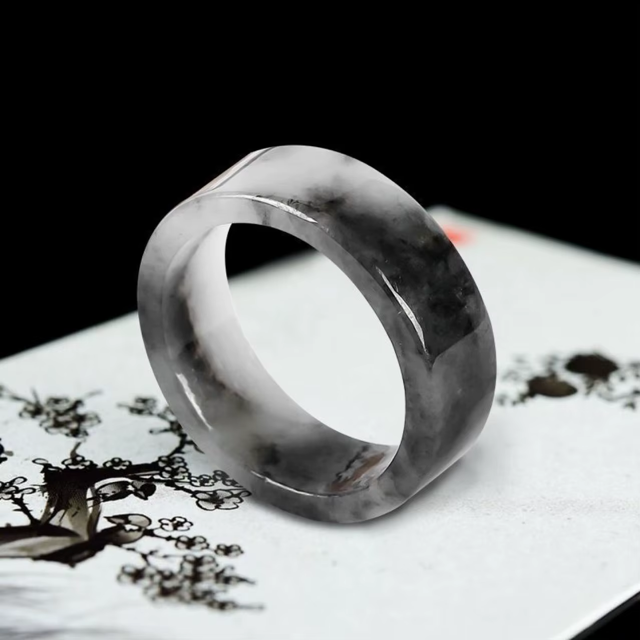 Bague en jadéite du Myanmar, bijoux naturels, Talismans de luxe, breloque en pierres précieuses, amu