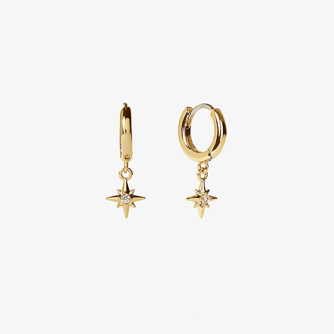 Offres spéciales étoile brillante suspendus une pièce boucles d'oreilles pour les femmes mode drôle 
