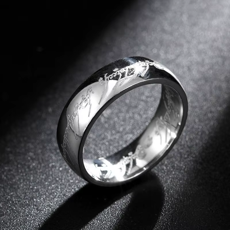 Bagues de mariage en acier inoxydable pour hommes et femmes, gravure Laser exquise, bijoux de film à