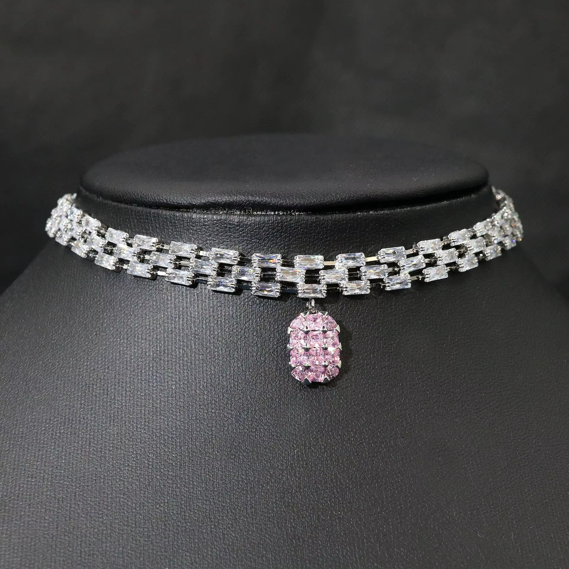 Collier de mariée en Zircon pour femmes, noël, mariage