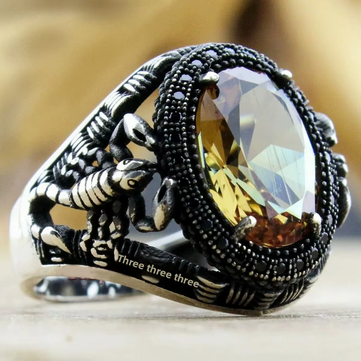 Bague Scorpion à la mode pour hommes et femmes, incrustée de pierre de Zirconium, accessoires de bij
