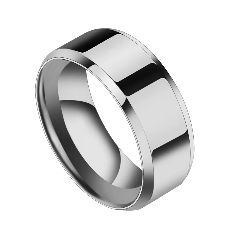 Bague personnalisée en titane gravé en acier inoxydable, nom personnalisé, Date, textes, Signature, 