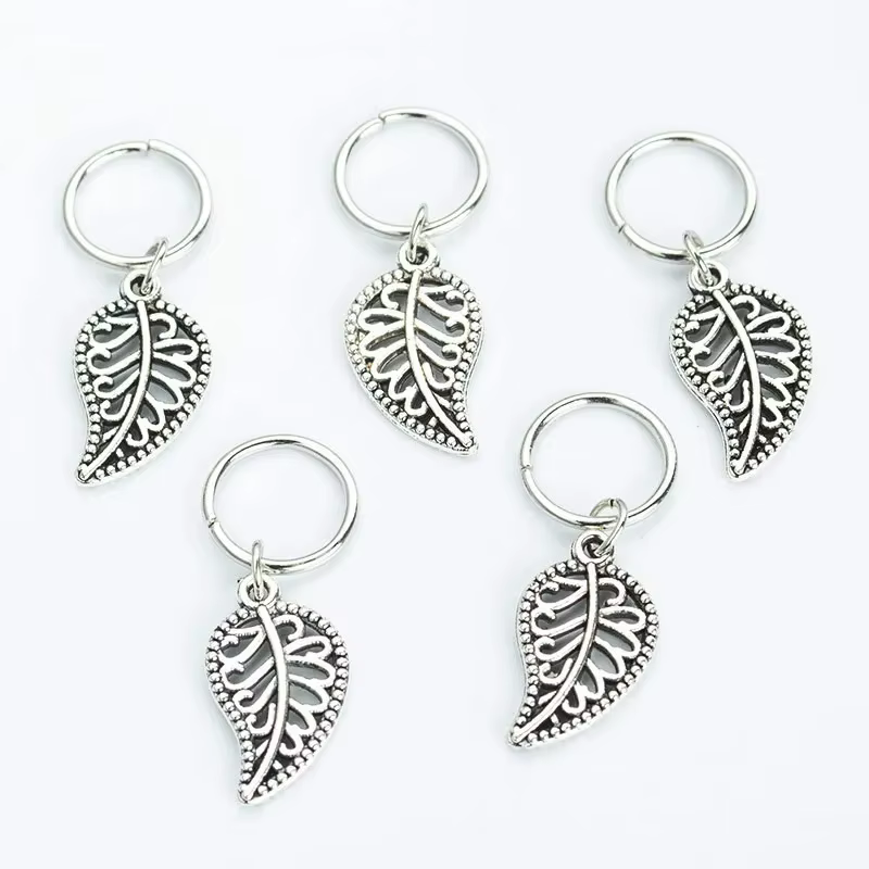 Anneau de tresse de cheveux pour femmes, coiffure rétro, alliage, croix, petit pendentif, bricolage,