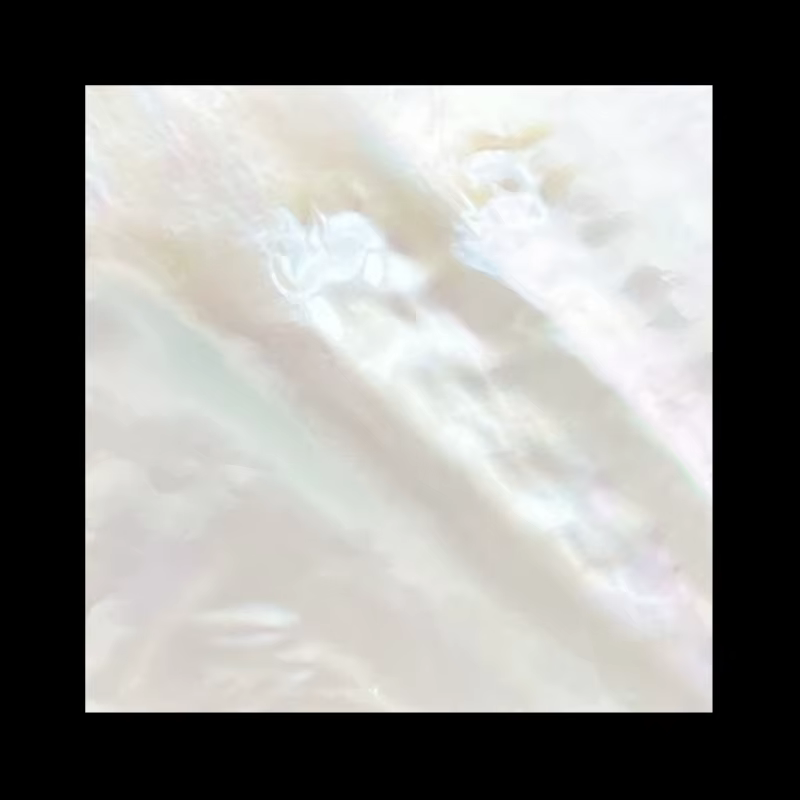 1x coquille de bijoux en nacre 40x40x1.5mm, tranche polie incrustée rectangulaire vierge