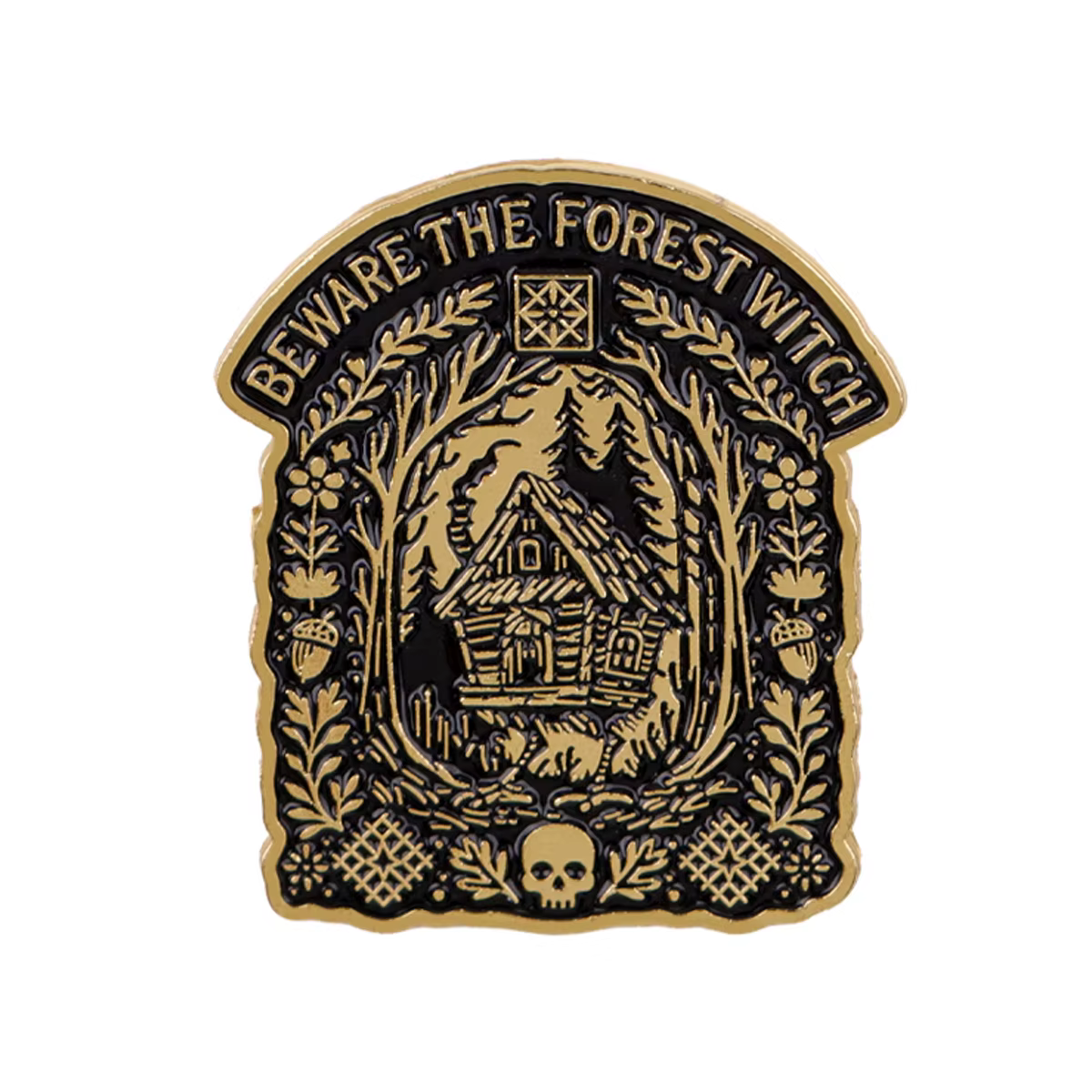BEWARE THE FOREST WITCH Broches émaillées à citations, épingles de revers, badges pour sacs à dos, a