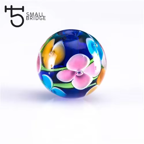 Perles de verre de Murano faites à la main, 12mm, pour femmes, fabrication de bijoux, fleurs rondes 